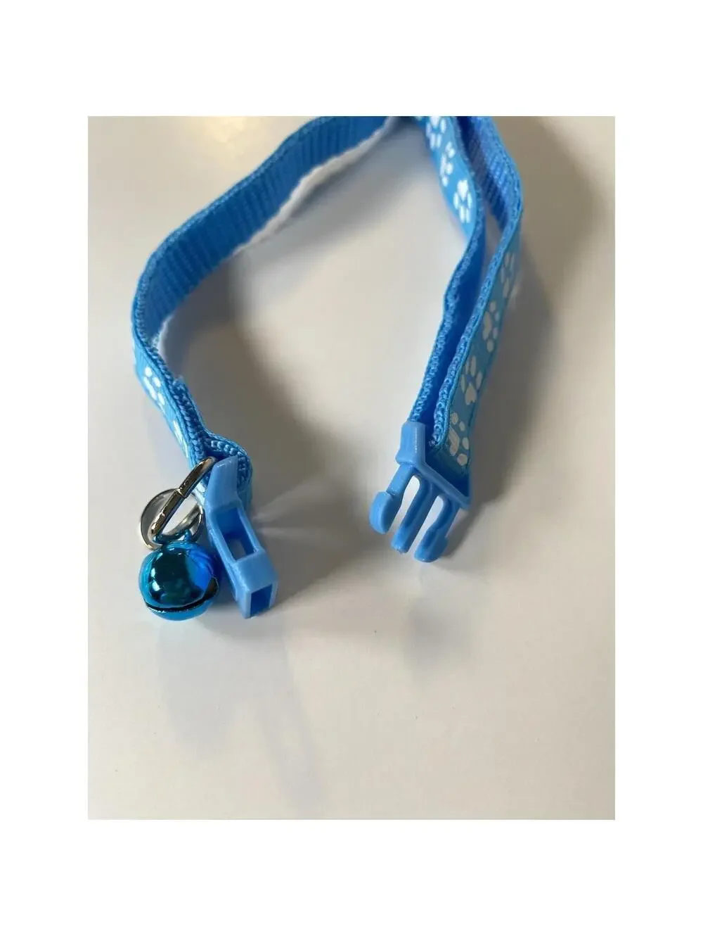 Baby Blue Pet Collar for Cats/Small Dogs, Brand New with Jingle Bell, Adjustable